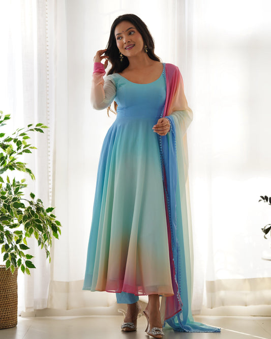 Most Trending Multi Color Designer Anarkali Dress
