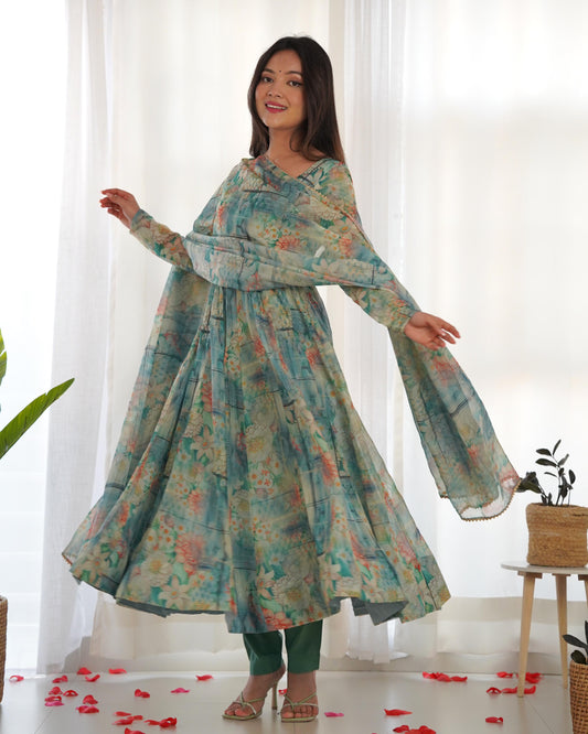 Buy Beautiful Party wear Printed Anarkali Dress