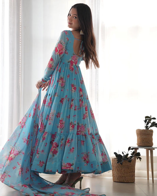 Most Attractive Party Wear Designer Anarkali Suit