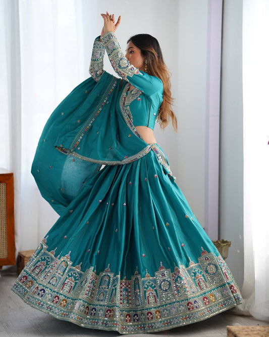 Most Trending Wedding Special Natural Crep Silk Lehenga Choli