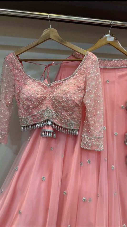 Wedding Special Baby Pink Color Designer Lehenga Choli